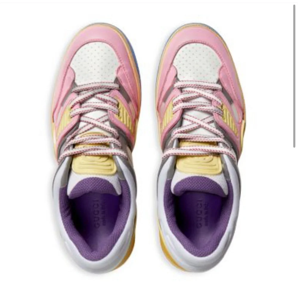 Gucci Women's Basket Lace Up Low Top Sneakers Size 8.5 New - Picture 13 of 15